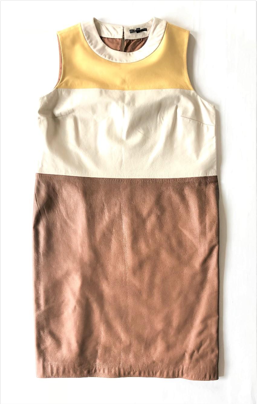 Raoul colorblock leather dress