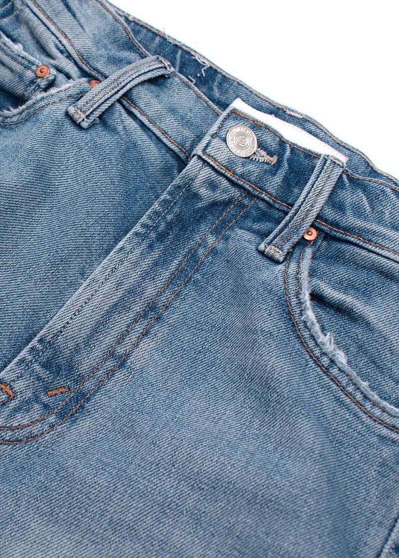 Mother Blue High Waisted Rider Skimp Jeans