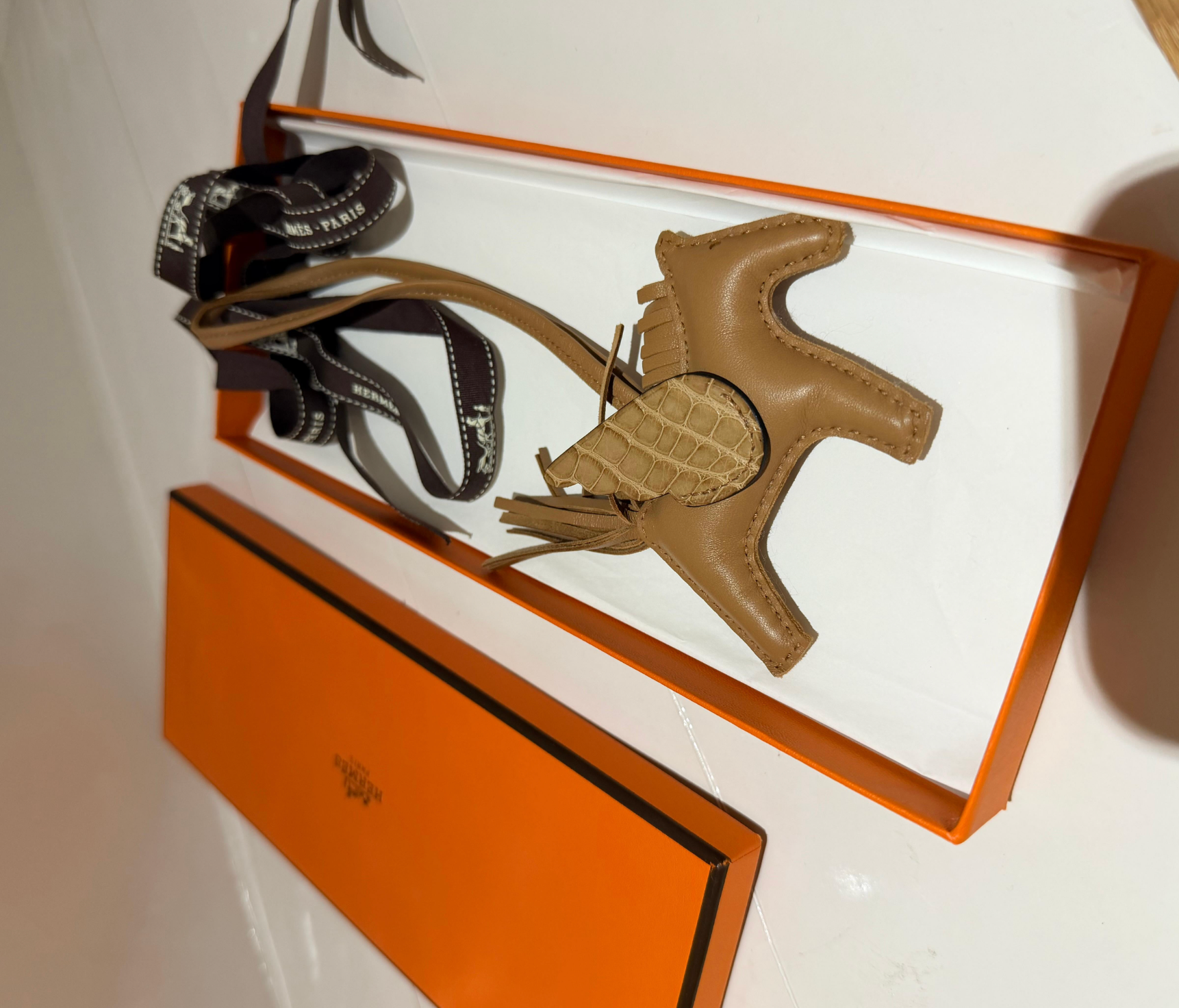 Hermes Gold Pegasus Rodeo touch Alligator Charm