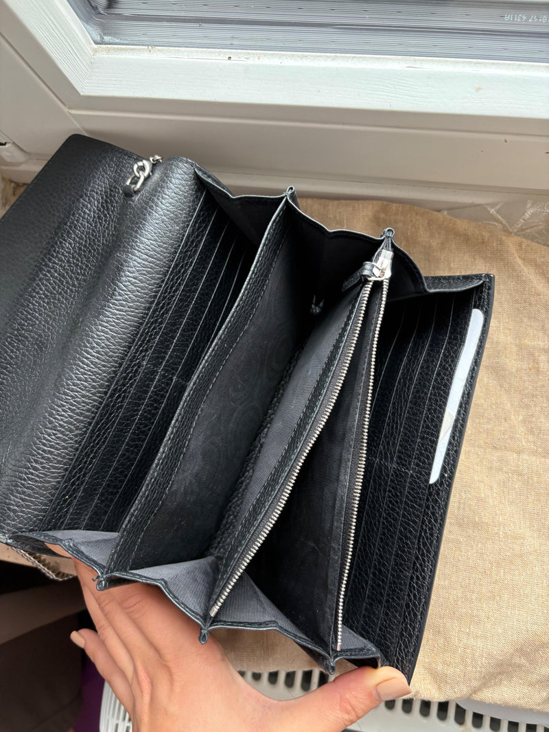 Gucci Black Leather Dionysus Crossbody Bag