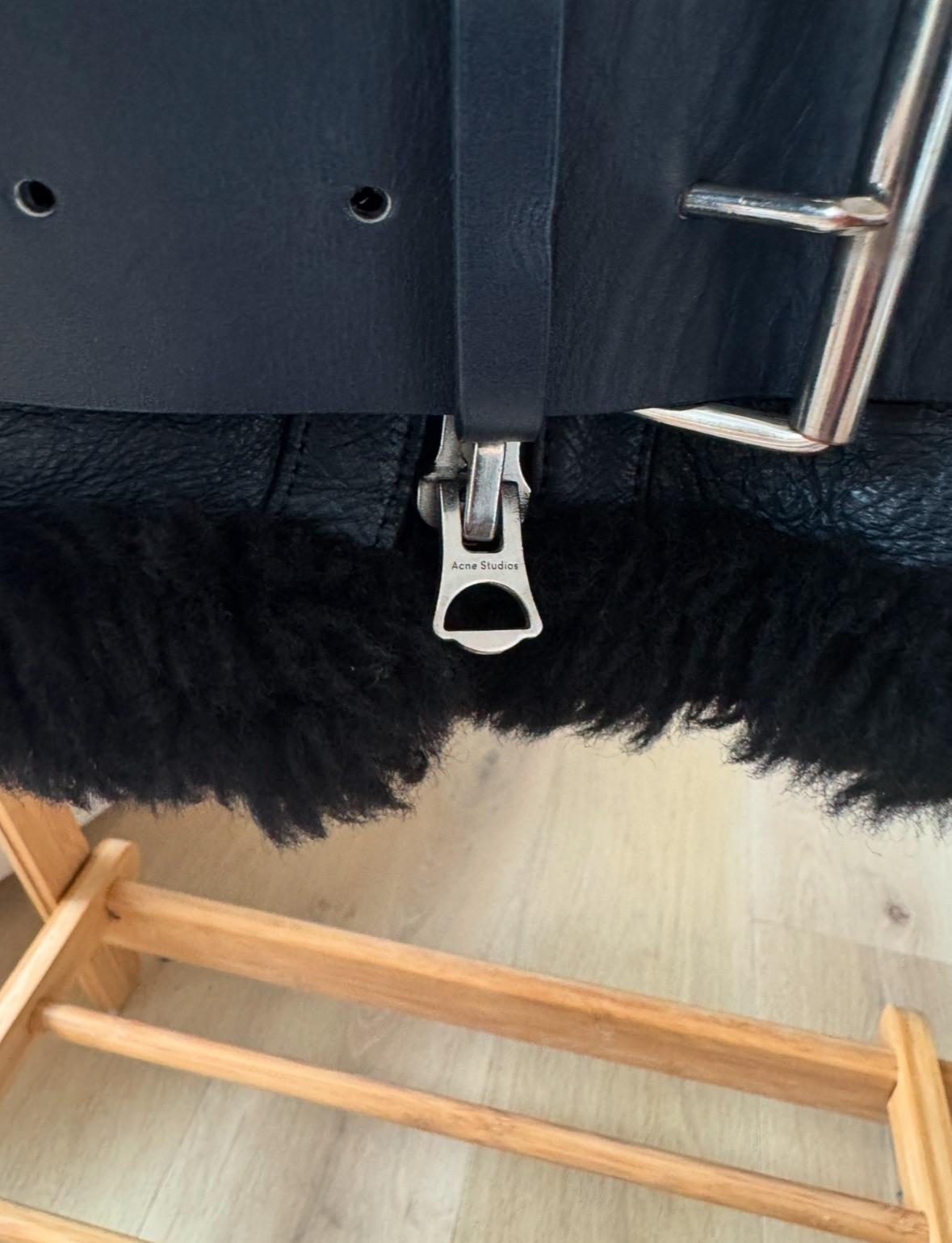 Black Velocite Shearling Jacket.