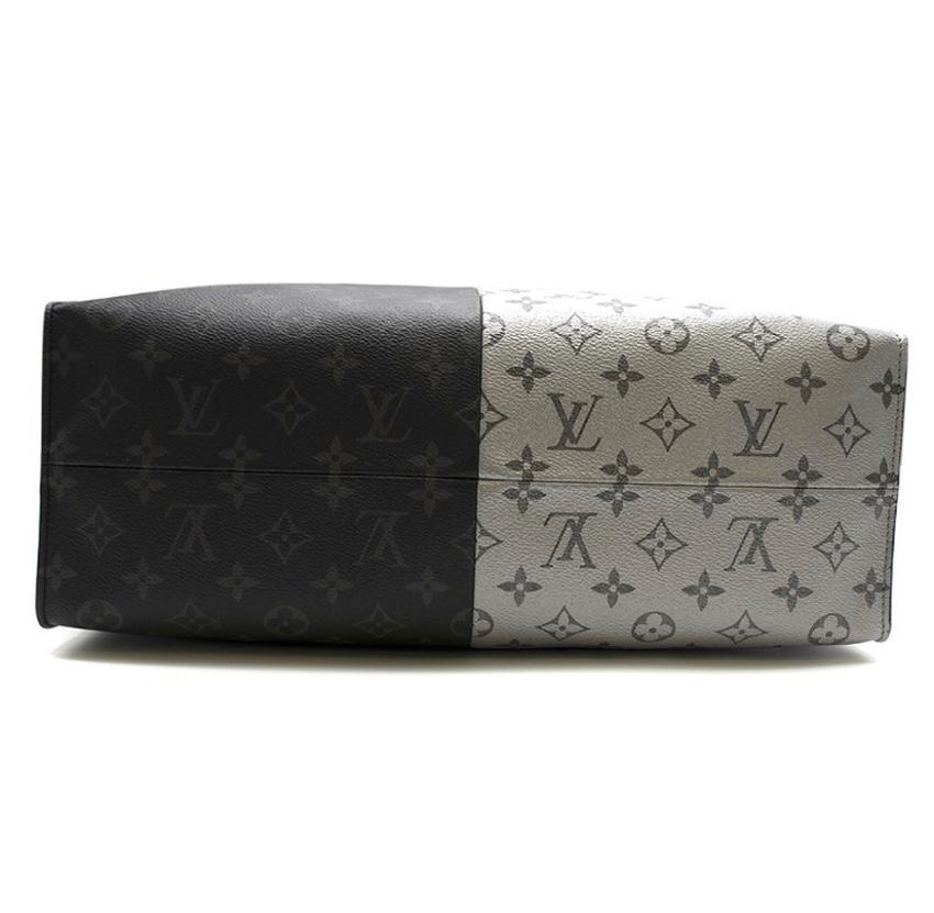 Louis Vuitton Black & Silver Split Monogram Runway Tote