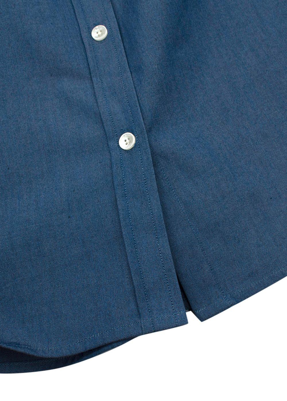 Navy White Collar  Shirt