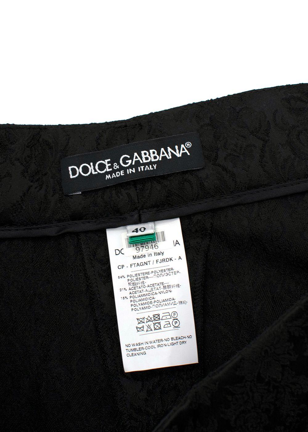 Black Jacquard Trousers