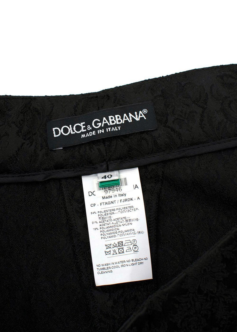 Black Jacquard Trousers