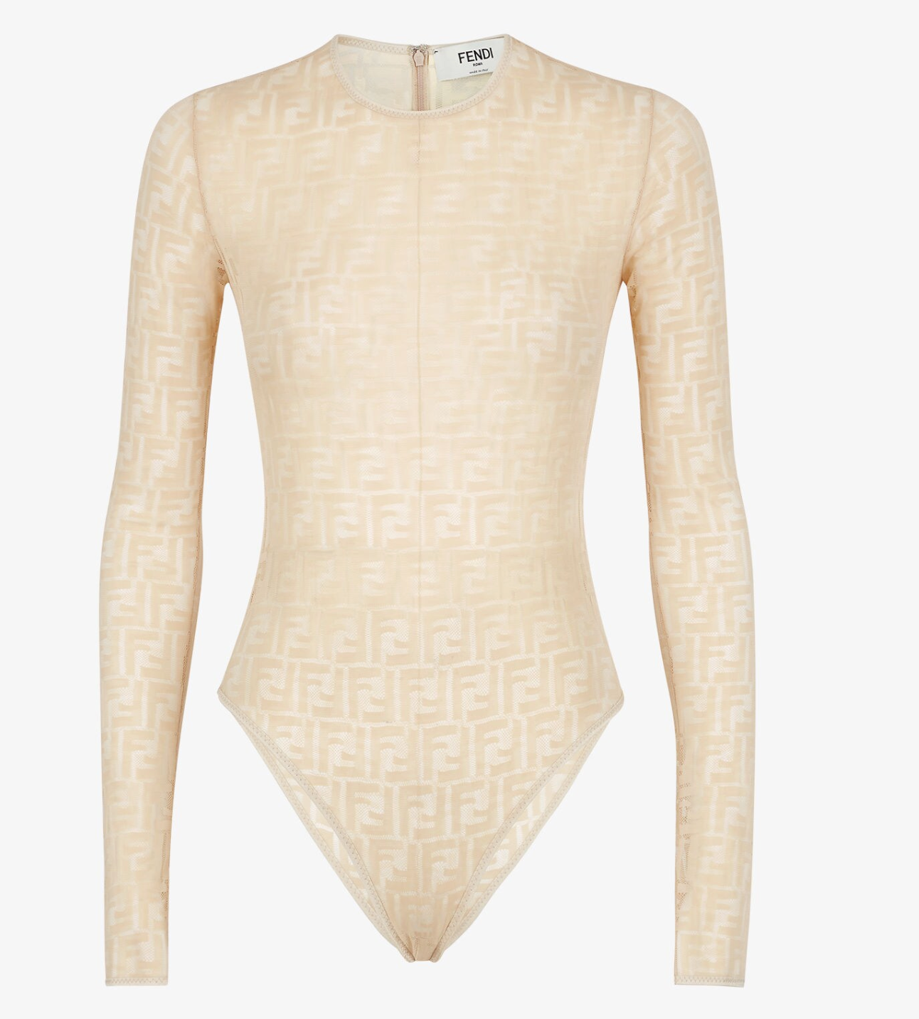 Beige FF Lace Bodysuit