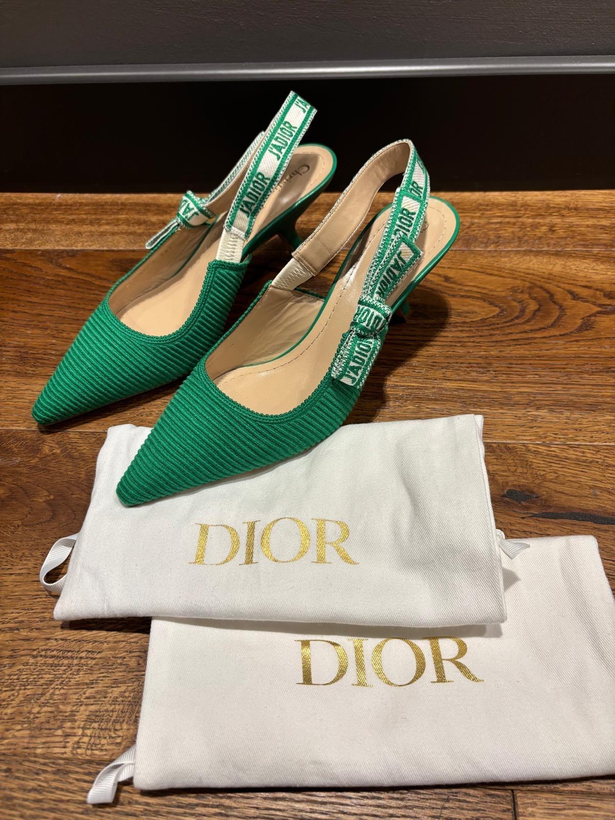 Dior Green J'adior Slingback Sandals