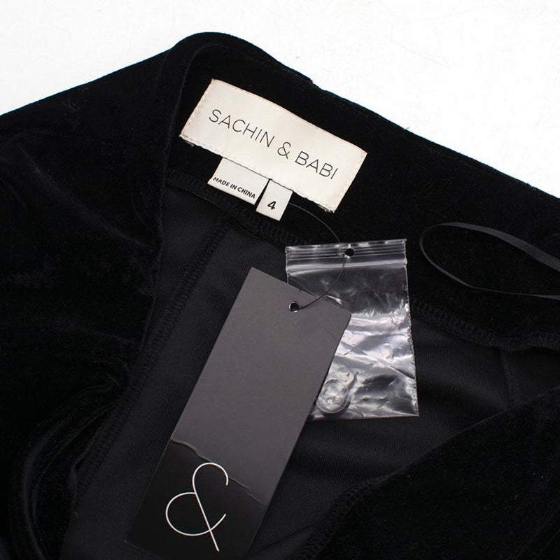 Sachin & Babi black velvet skinny trousers