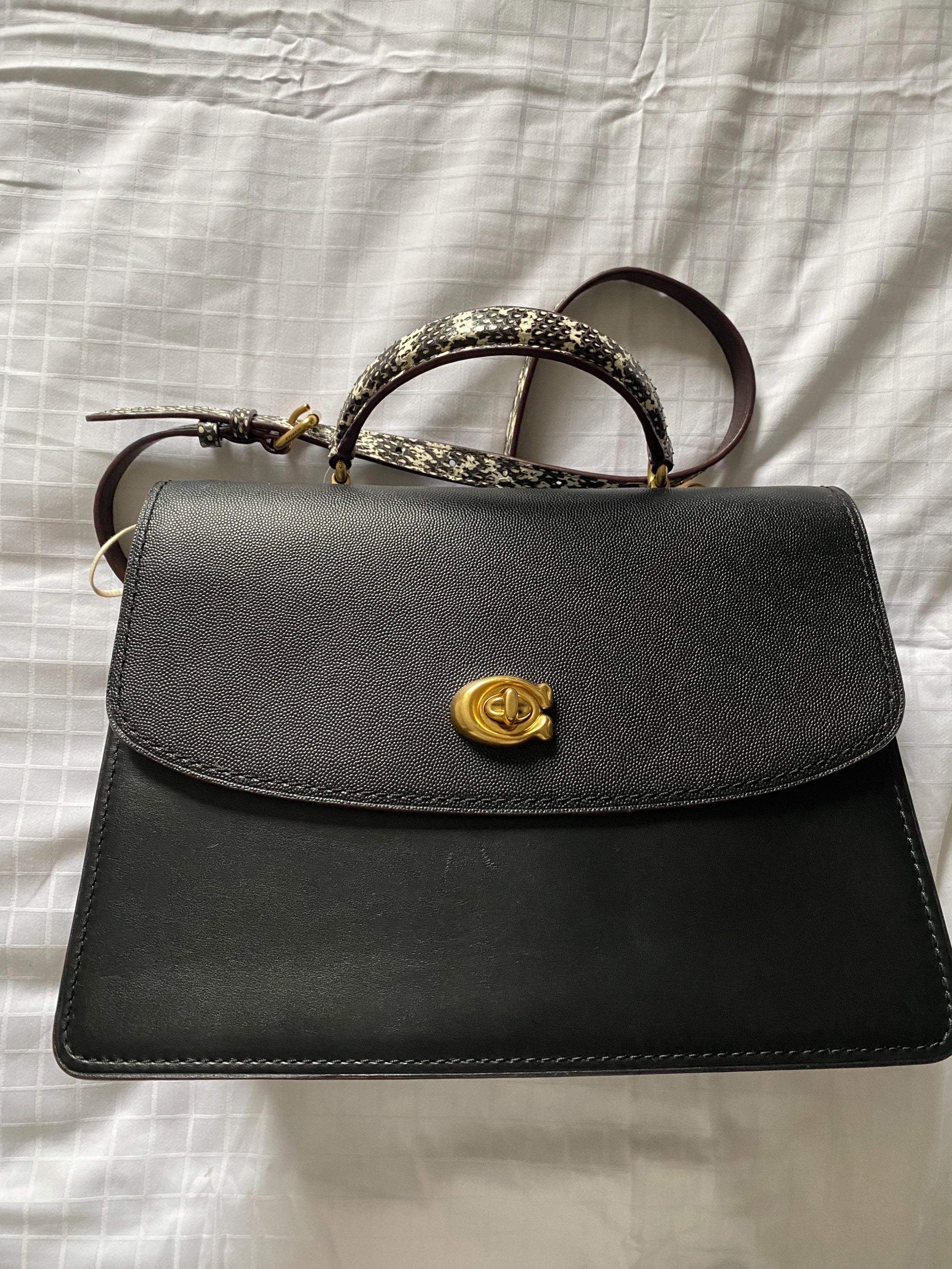 Black Parker Top Handle Bag