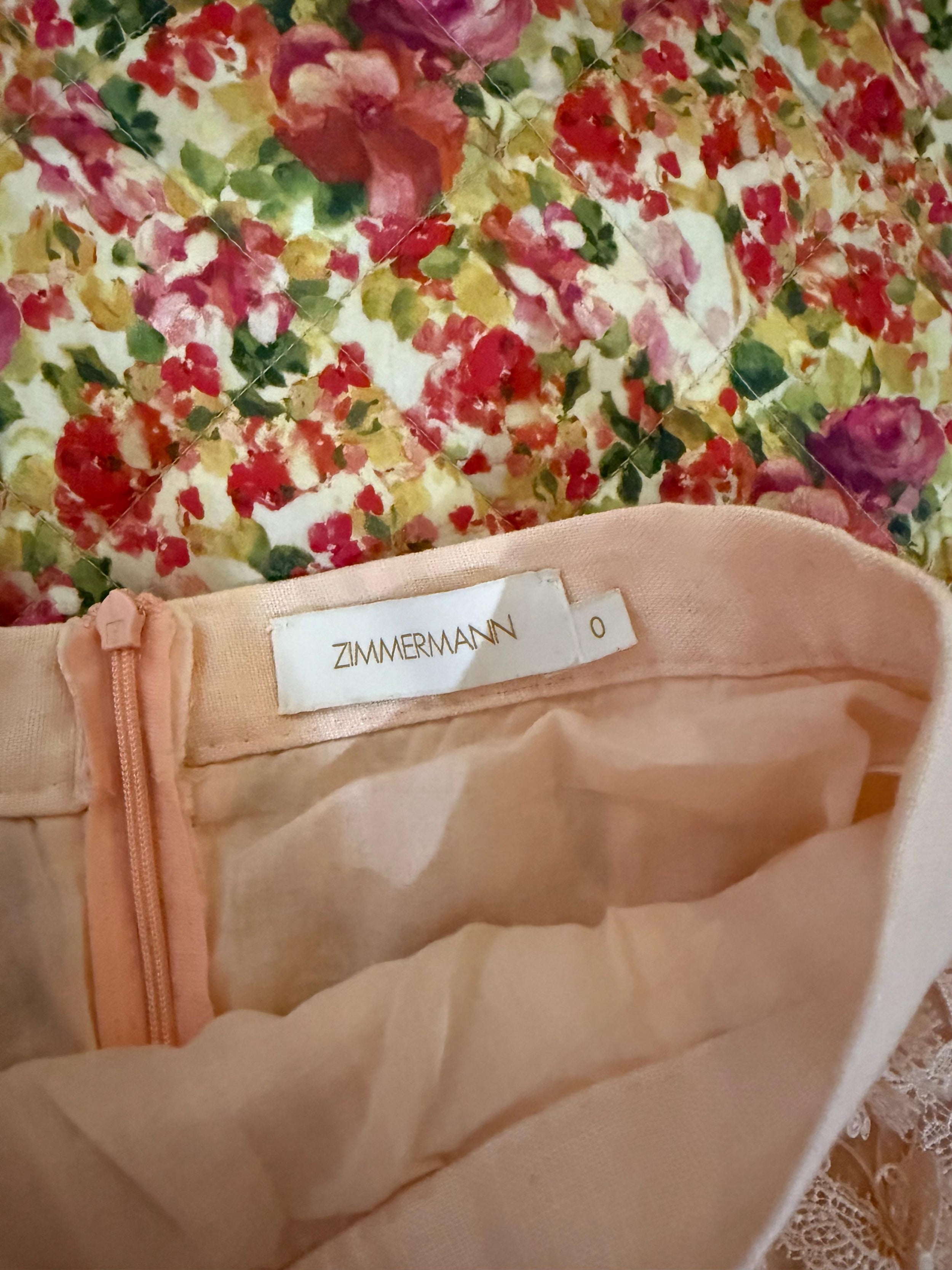 Butterfly Linen Mini Skirt