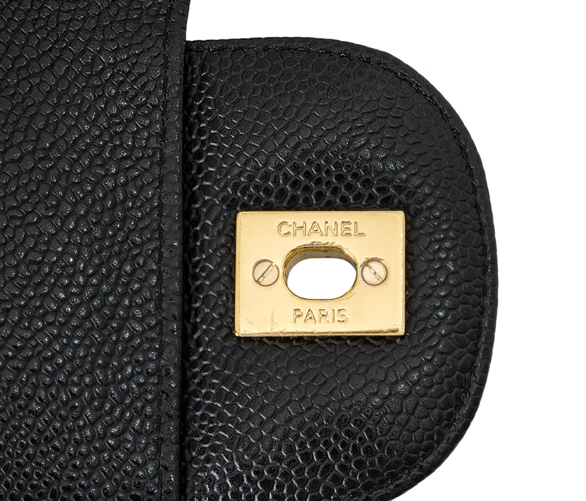 Chanel Black Caviar Jumbo Classic Single Flap Bag