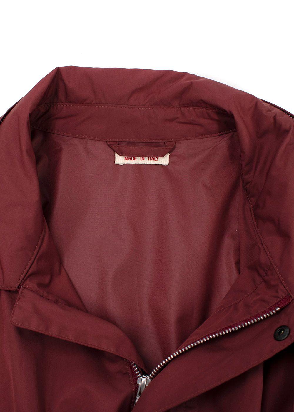 Marni Burgundy Zip Up Windbreaker Jacket
