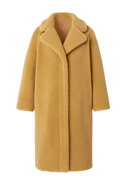 Stand Studio Camel Faux Fur Coat