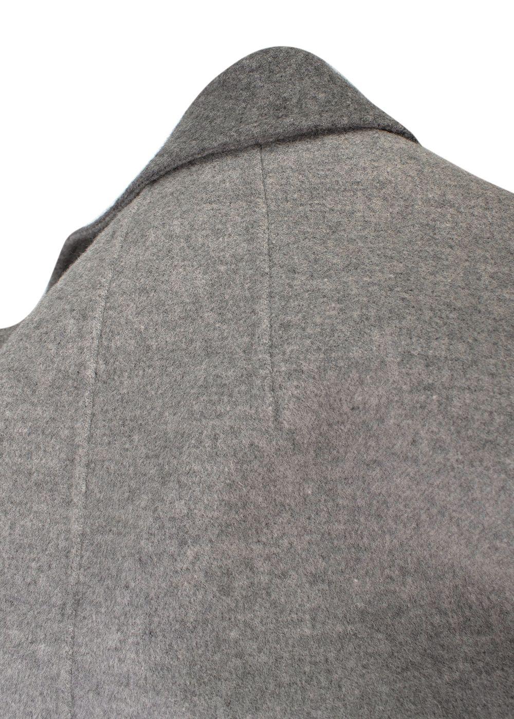 MaxMara Studio Grey Short Sleeve Wool Peacoat