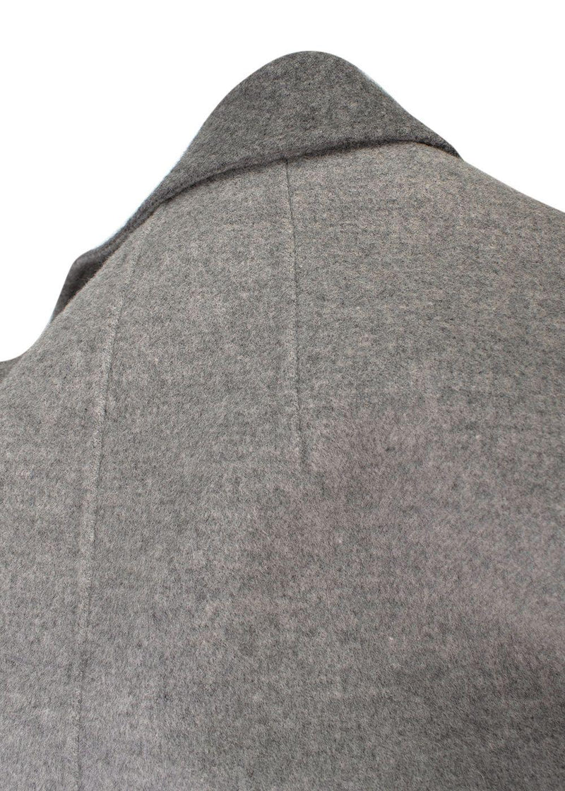 MaxMara Studio Grey Short Sleeve Wool Peacoat