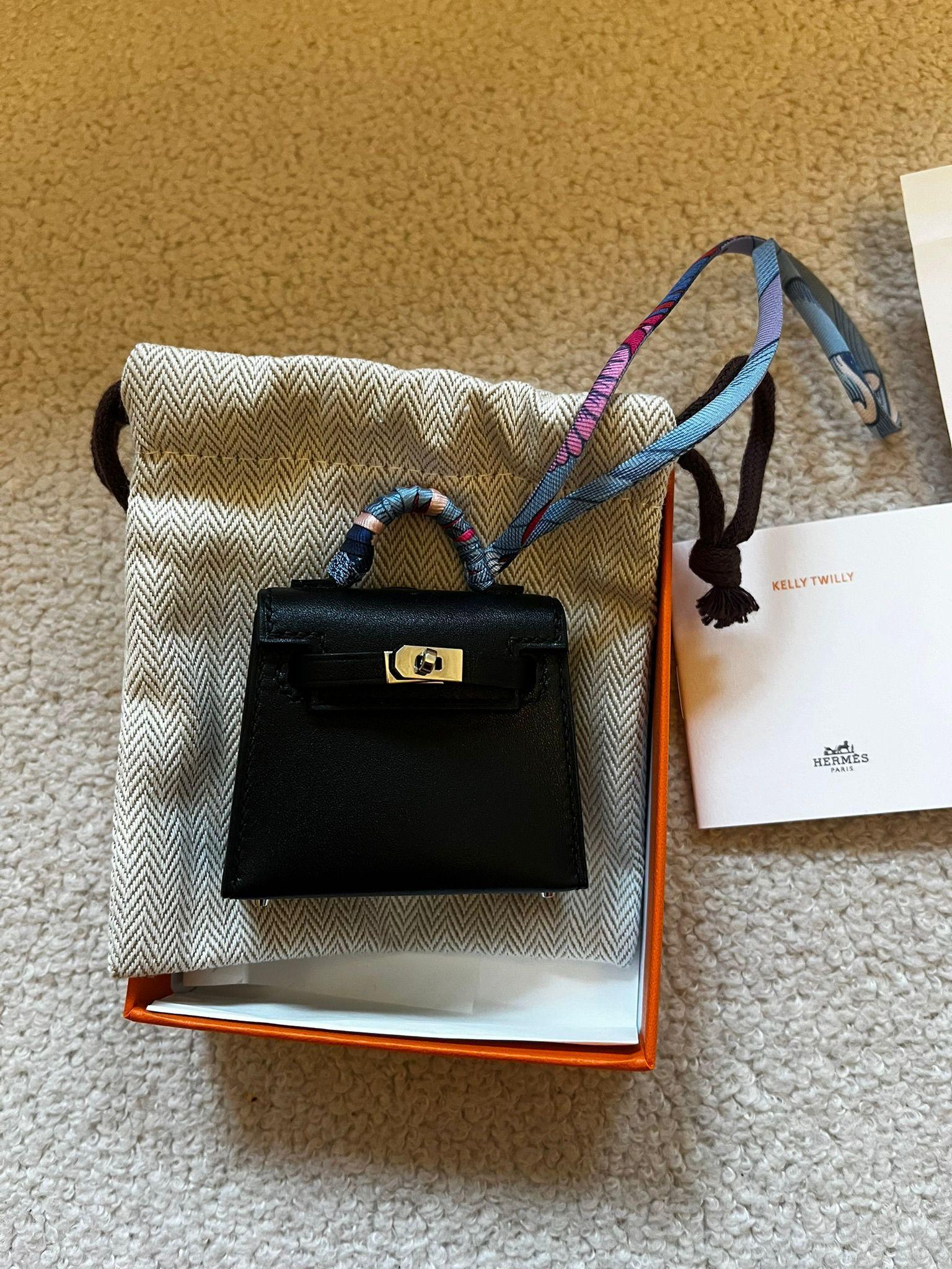 Hermes Noir Mini Kelly Twilly Bag Charm