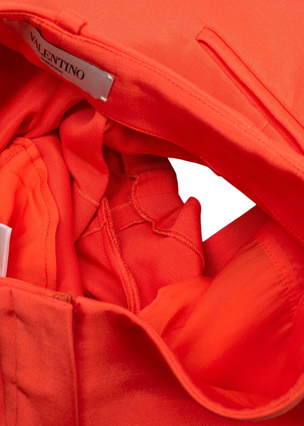 Orange Wool  Asymmetric Skort