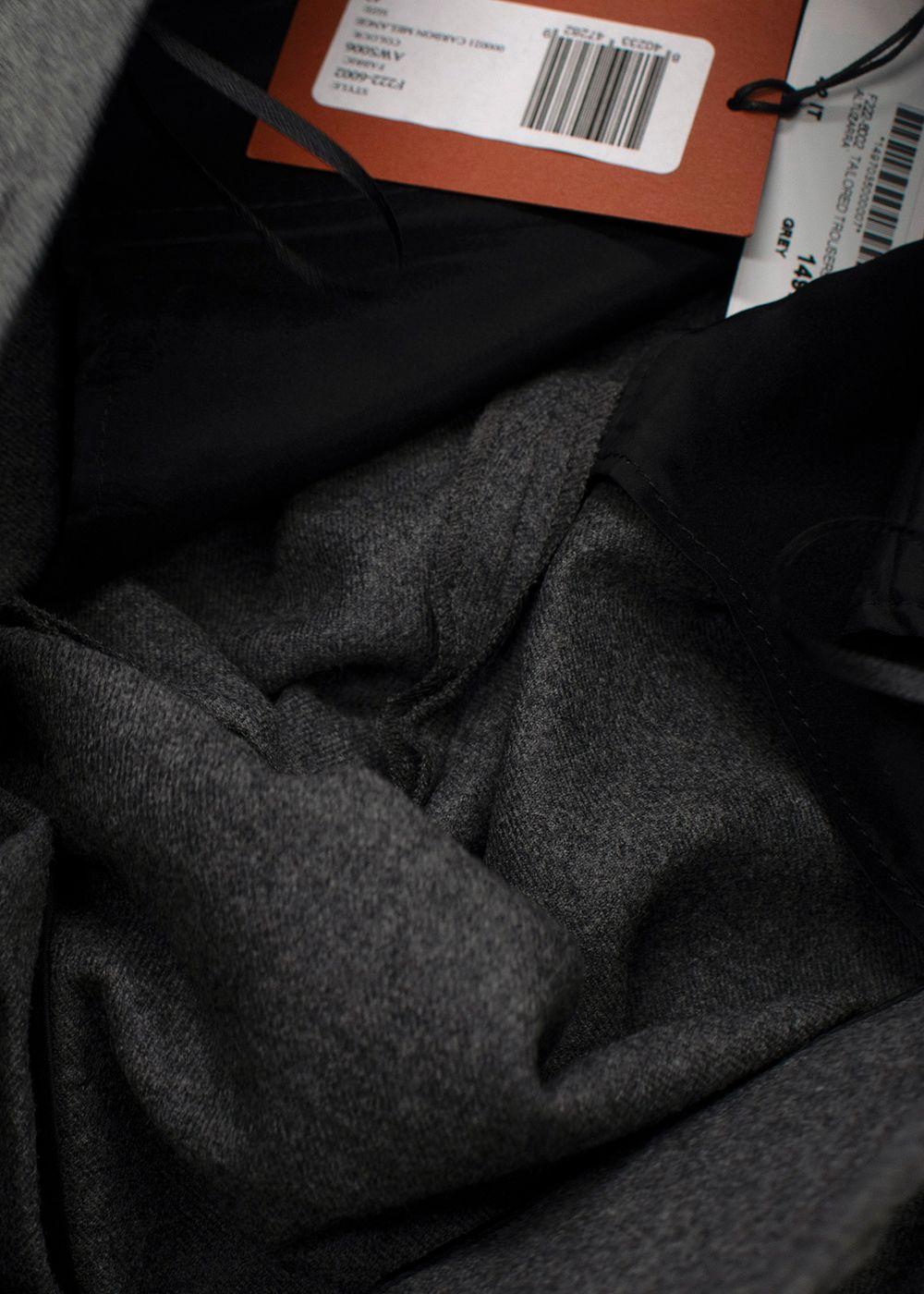 Altuzarra Grey High-Rise Wool-Blend Wide-Leg Trousers