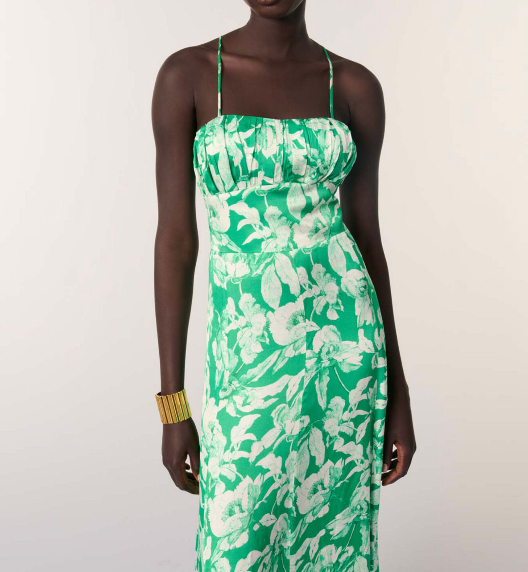 Maje Floral Pleated Dress