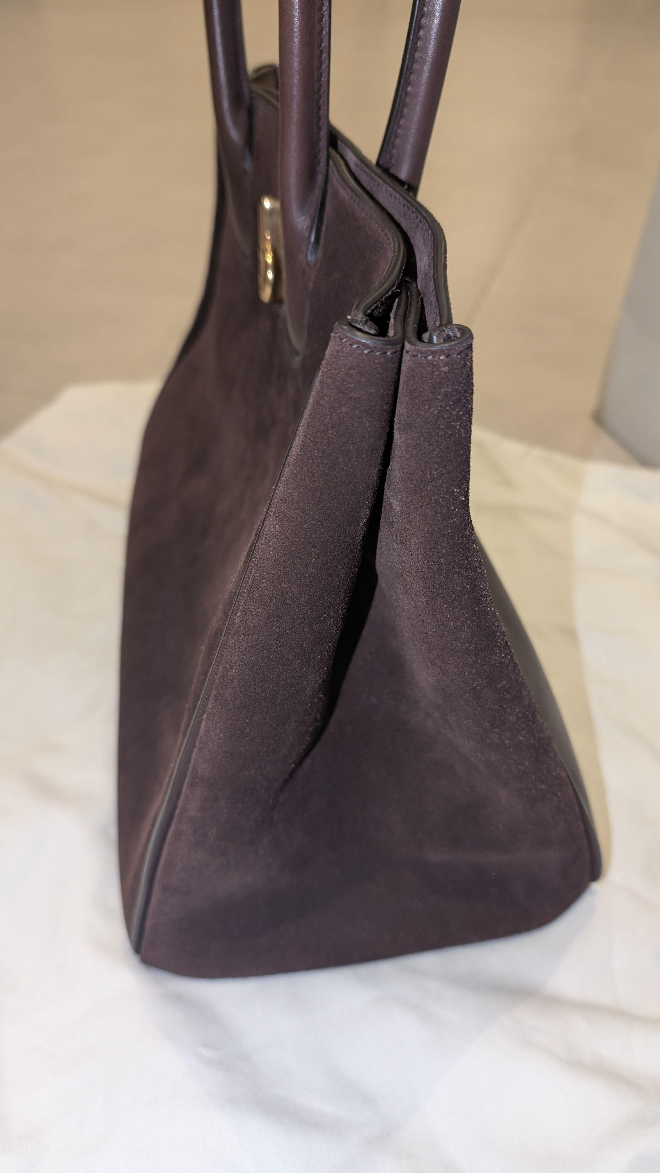 Burberry Brown Suede Rocking Horse Tote