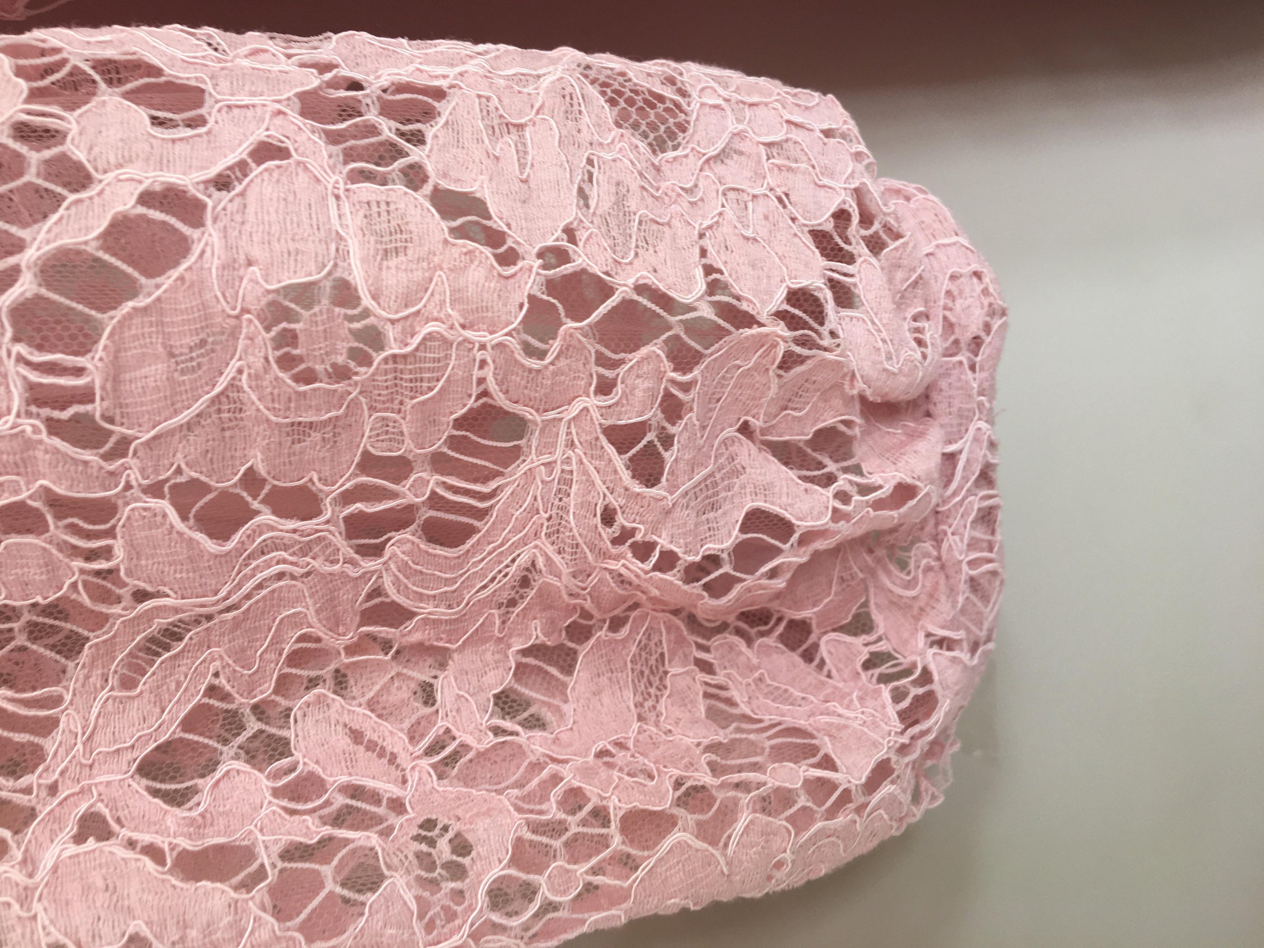 Valentino Scalloped Lace A-line Minidress In Pink
