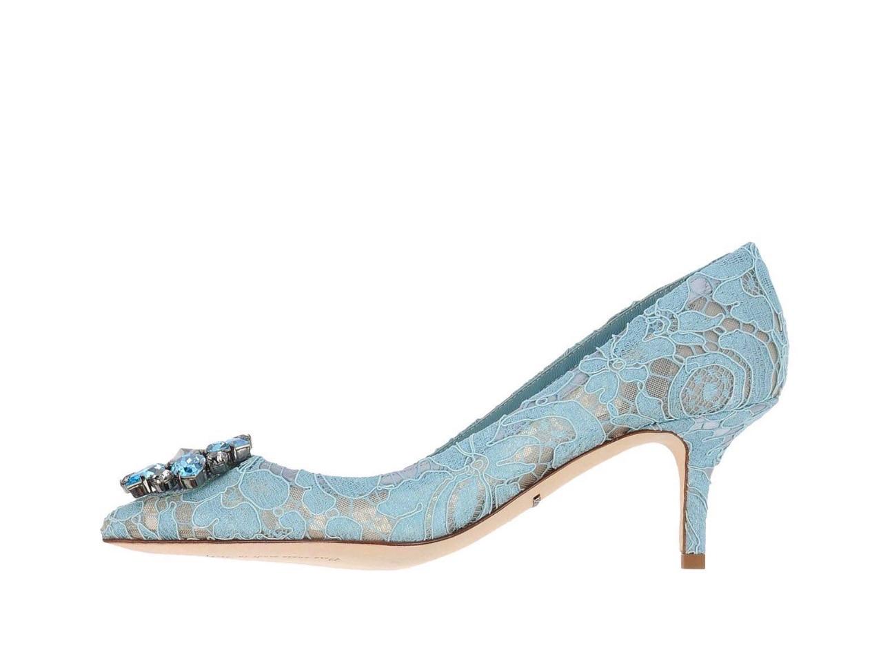 Dolce & Gabbana TBlue aprmina Lace crystals shoes