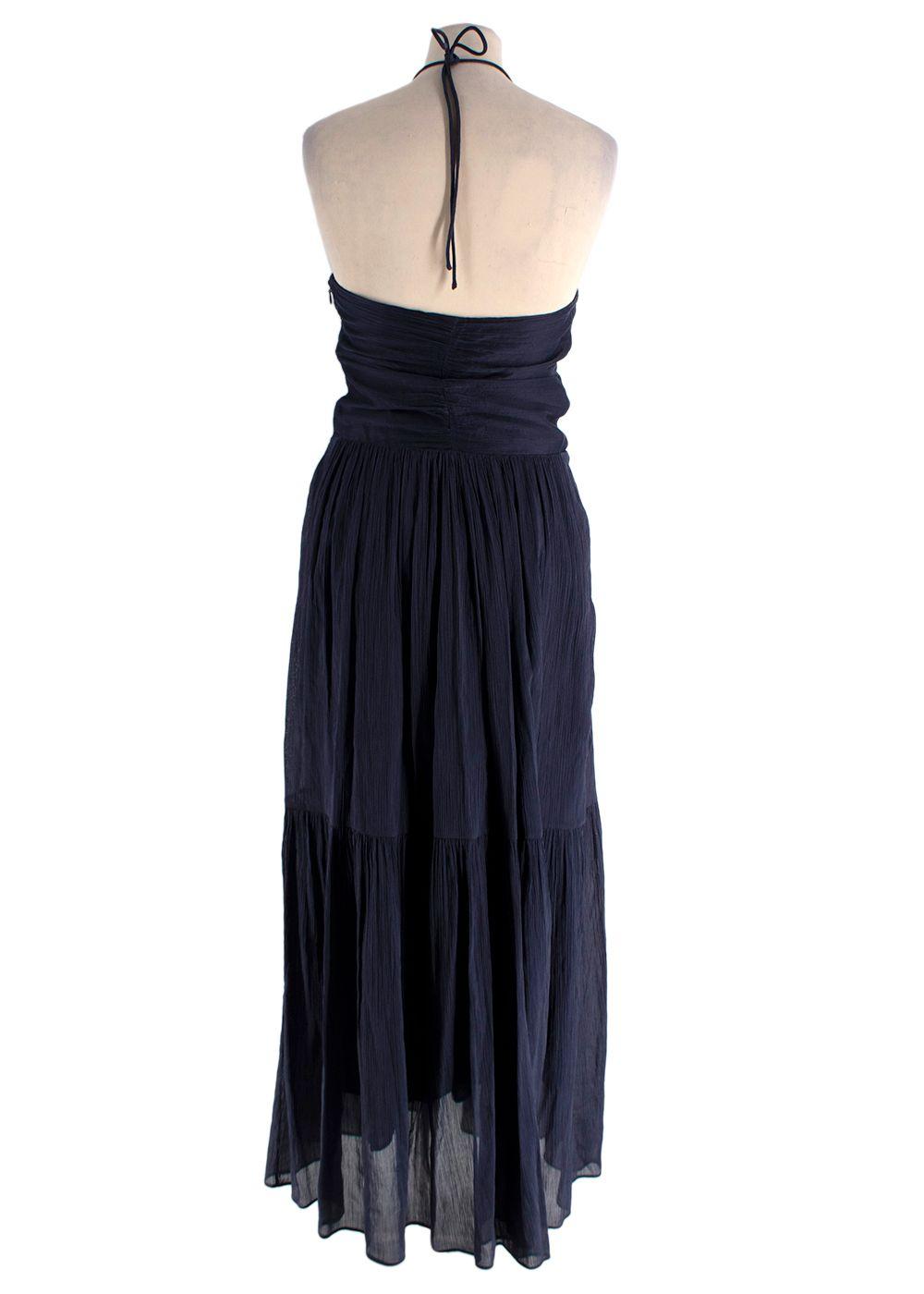 Isabel Marant Navy Birona Halterneck Dress