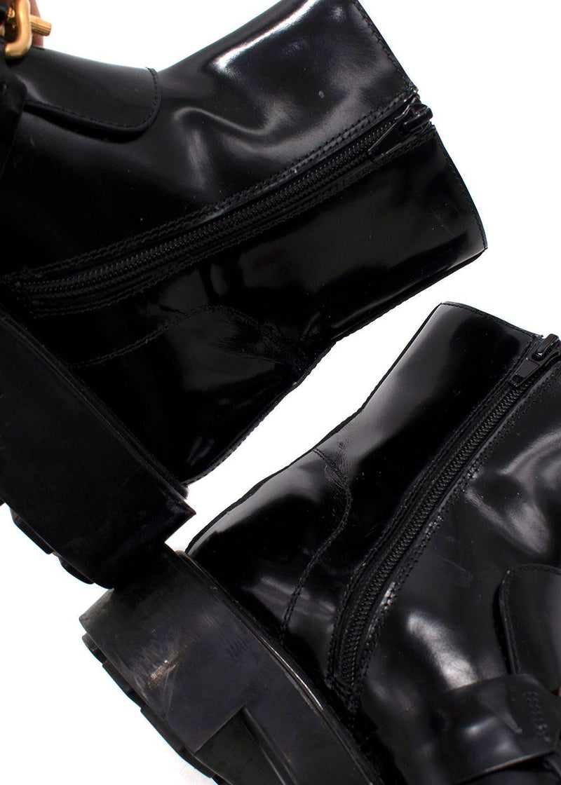 Bottega Veneta Black Monsieur Horsebit Ankle Boots
