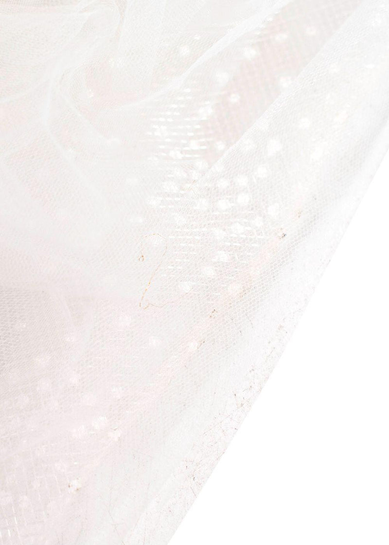 Quinn Harper Kids 10Y White Crystal Embellished Tulle Occasion Dress