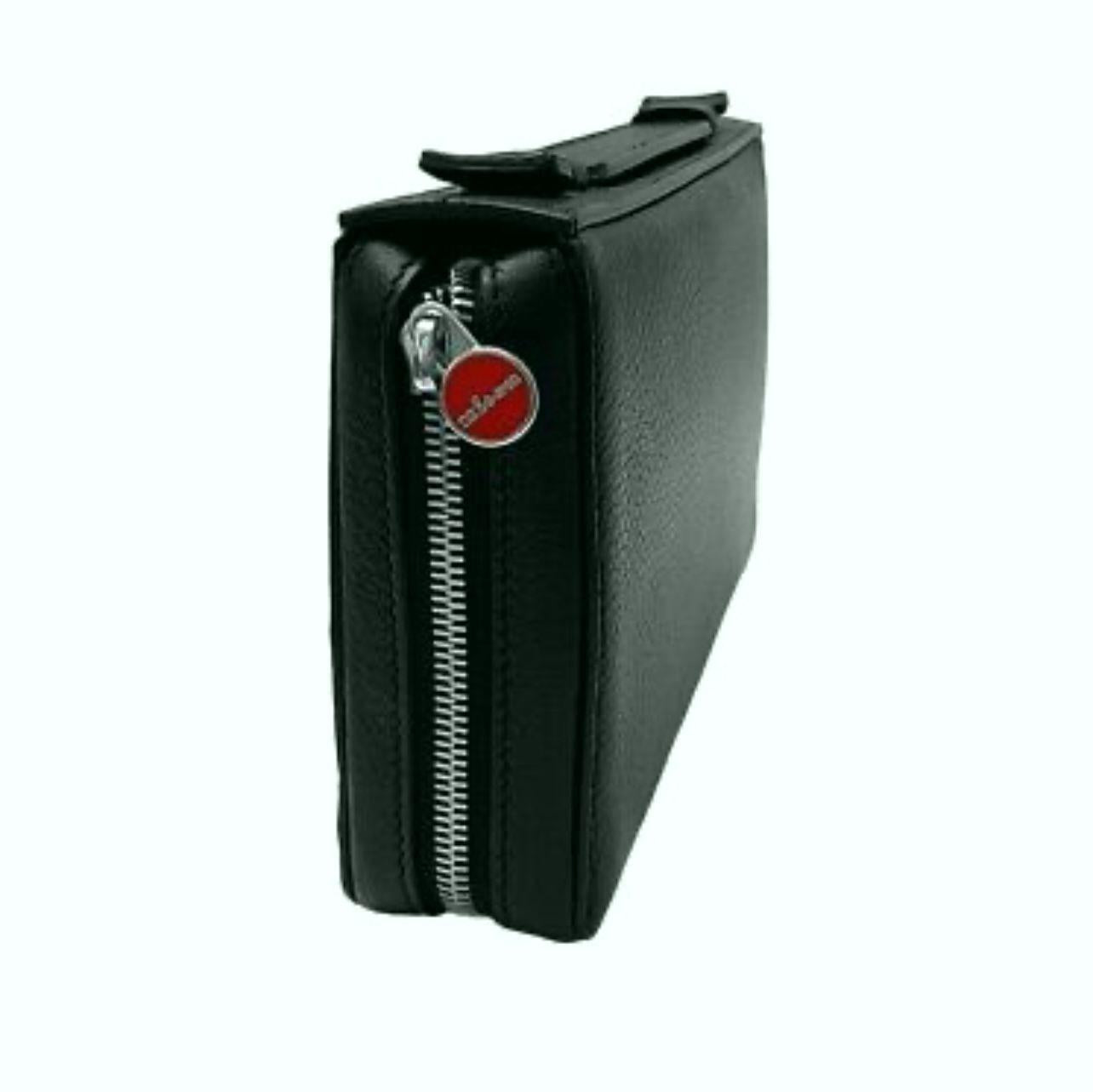 Black Leather Travel Wallet