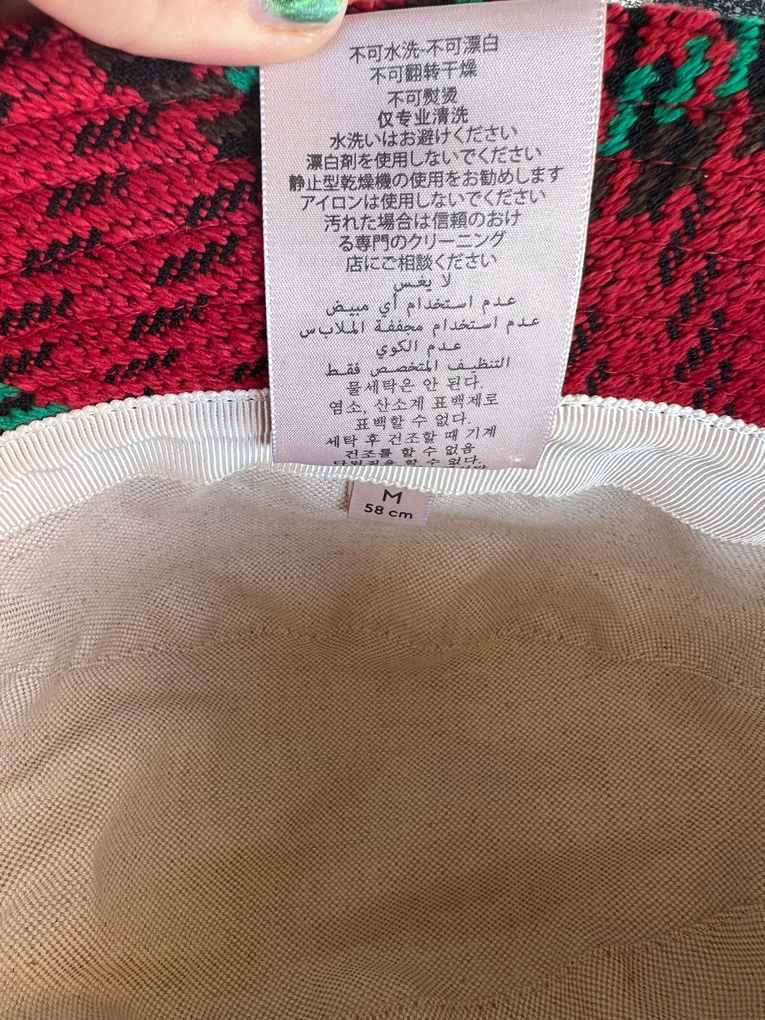 Gucci Red Tweed Fedora Hat
