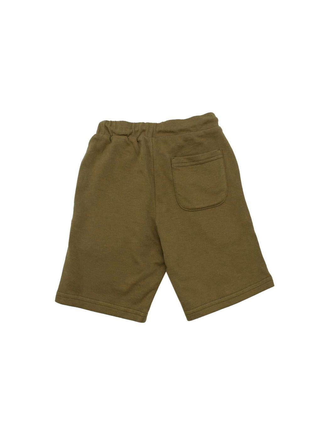 Kid's 4Y Khaki Drawstring Cotton Shorts