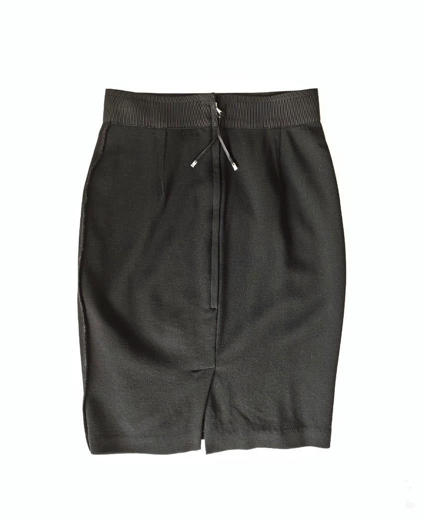 Dolce & Gabbana Stretch Crepe Black Skirt