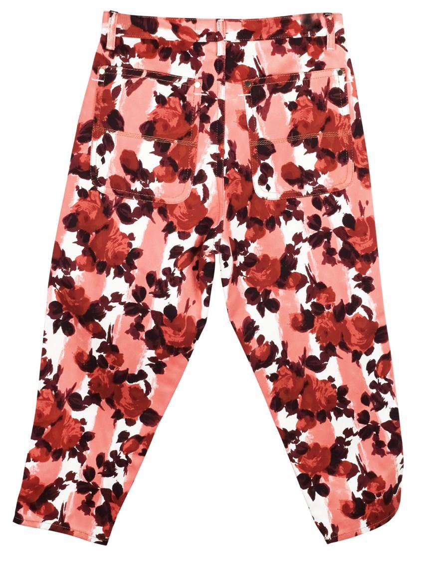 Marni anita print drop cotton pants