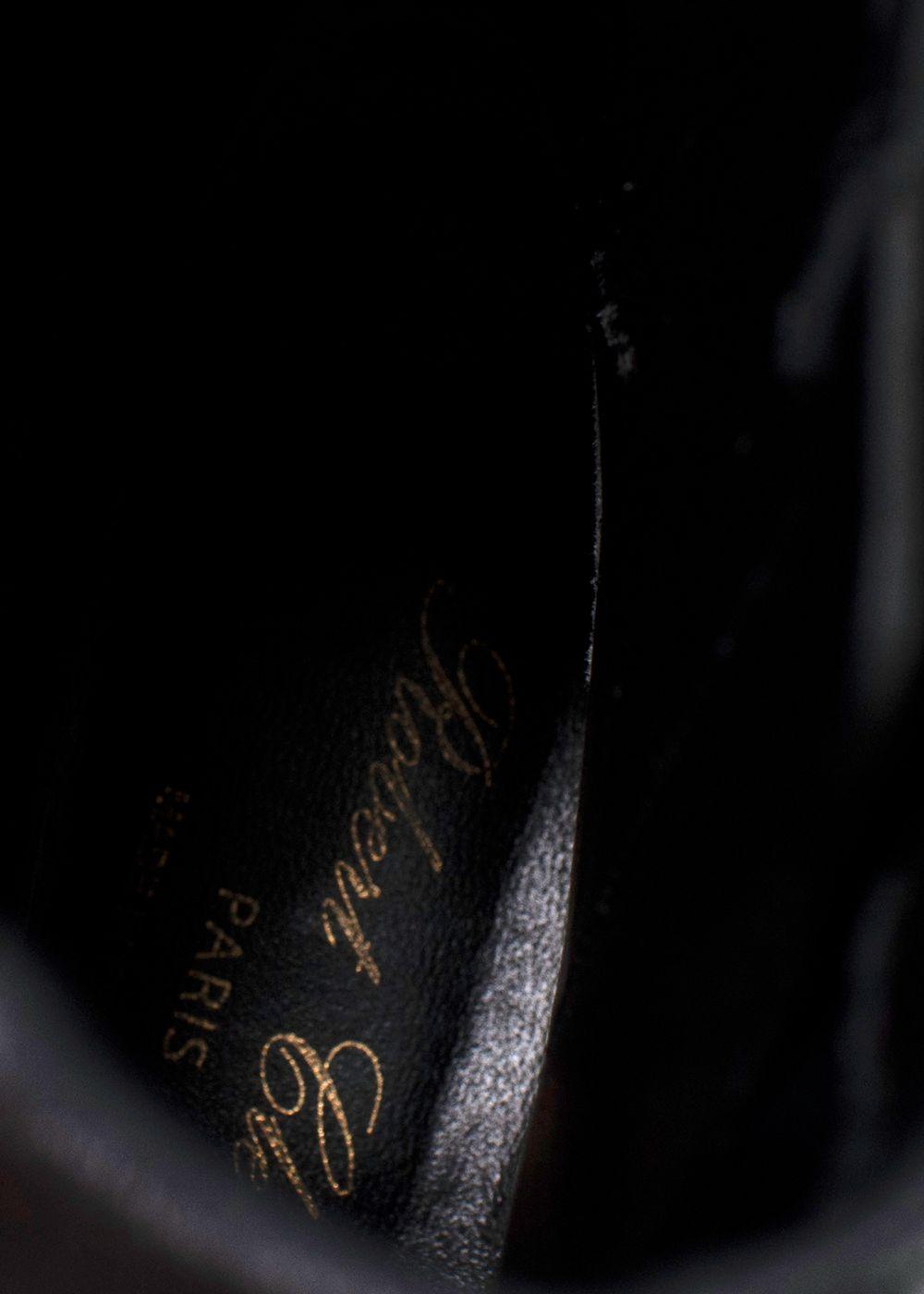 Robert Clergerie Black Leather Platform Ankle Boot
