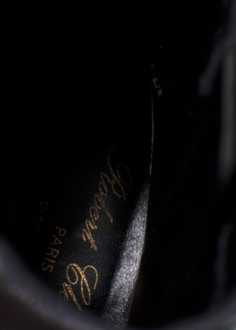 Robert Clergerie Black Leather Platform Ankle Boot