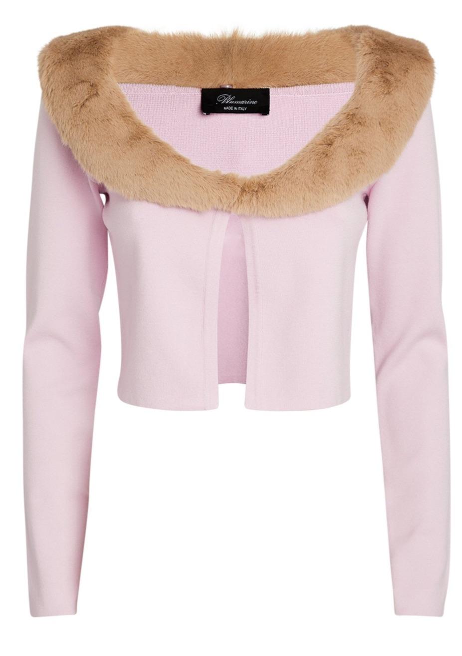 Blumarnie Lilac Detachable Fur Collar Cardigan