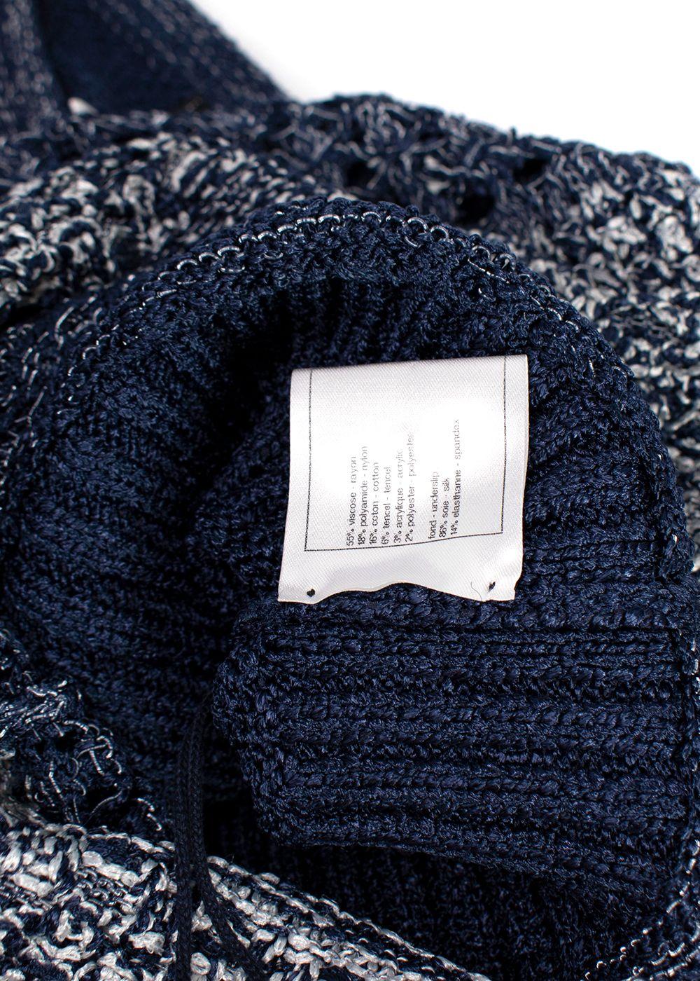 Chanel Blue Knitted Sleeveless Dress