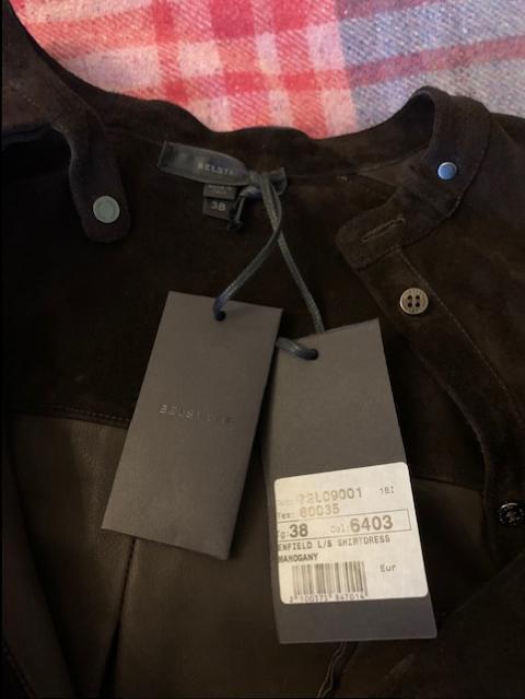 Belstaff Black Suede Belted Dress