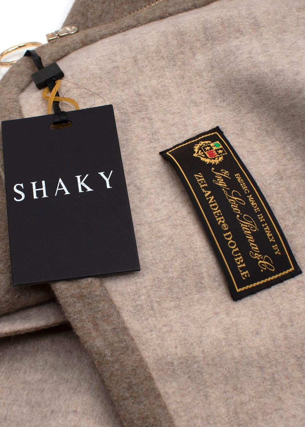 Shaky Loro Piana Wool Cape with Fox Fur Trim