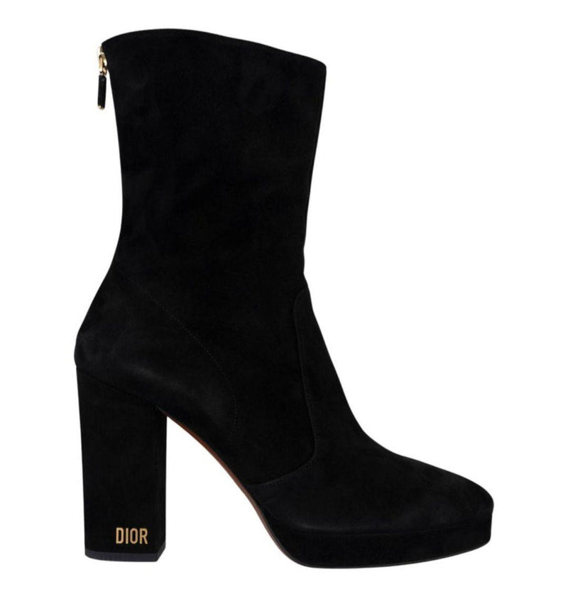 Dior Black Suede Ankle Boots
