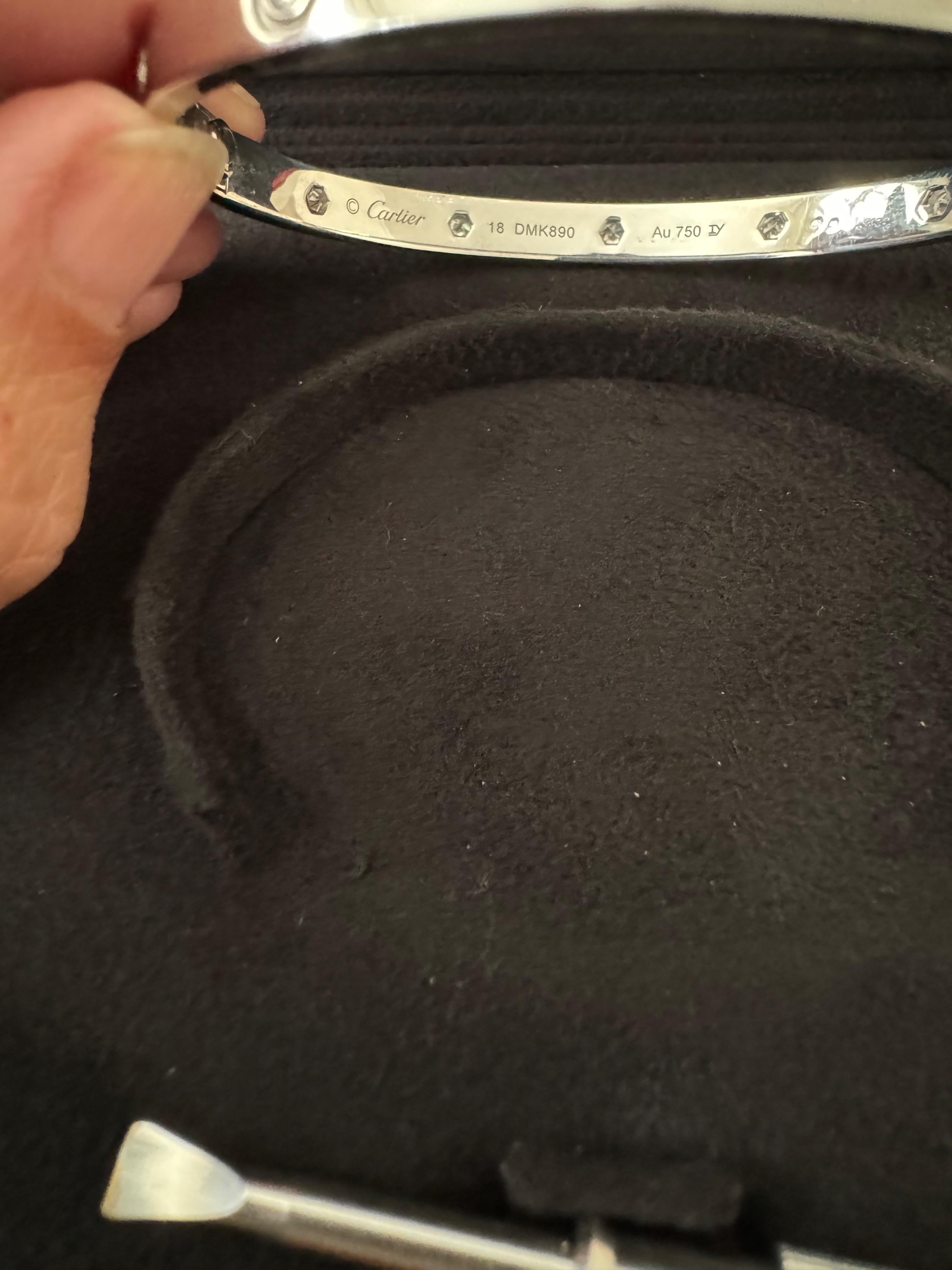 Cartier White Gold 10 Diamond Love Bangle