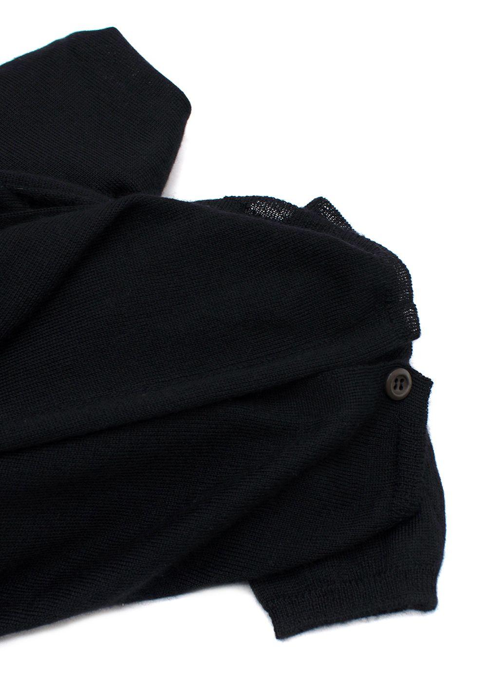 Prada Black Super Fine Knit Cardigan