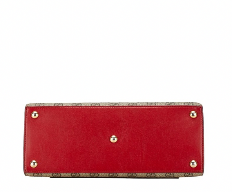 Gucci Supreme Coated Canvas And Leather Bag