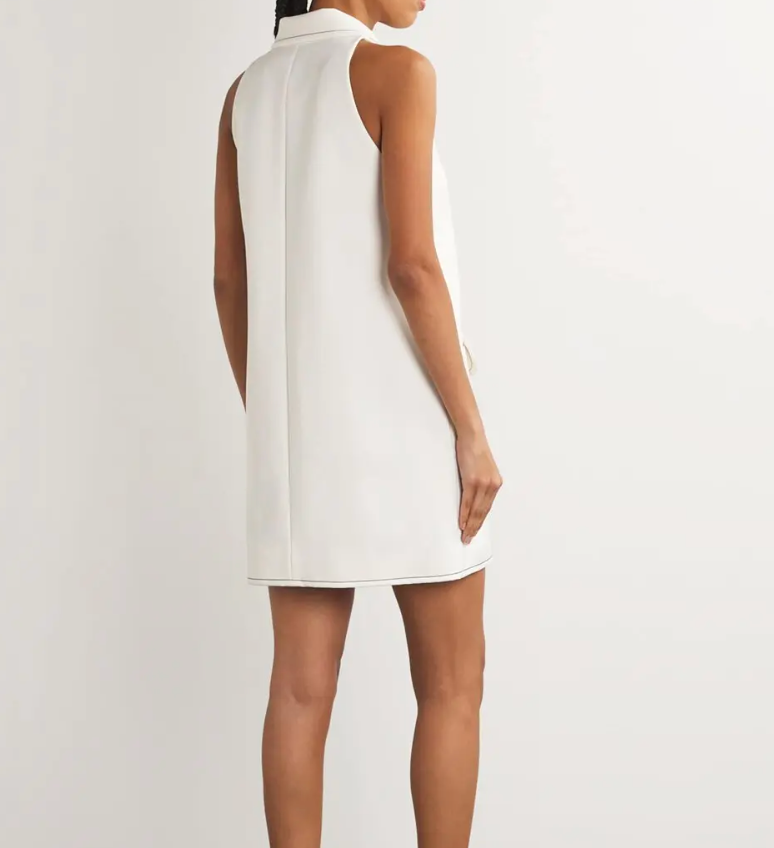 Sandro Topstitched Mini Shirt Dress