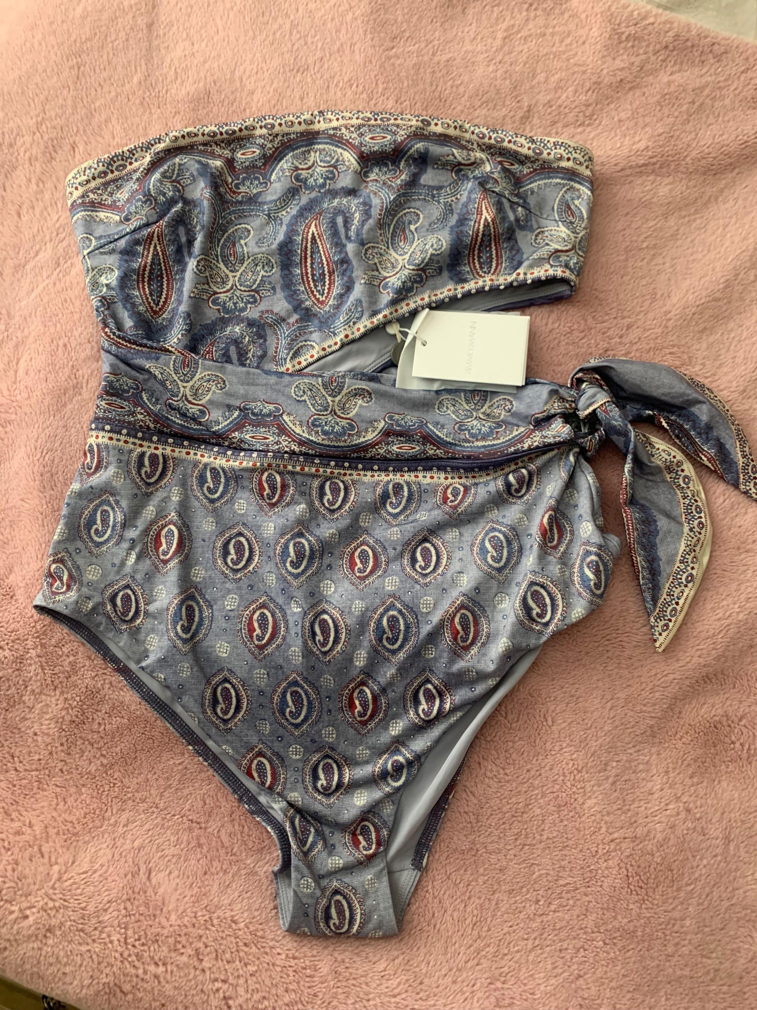 Zimmermann Vitali Scarf Tie One Piece Bathing Suit