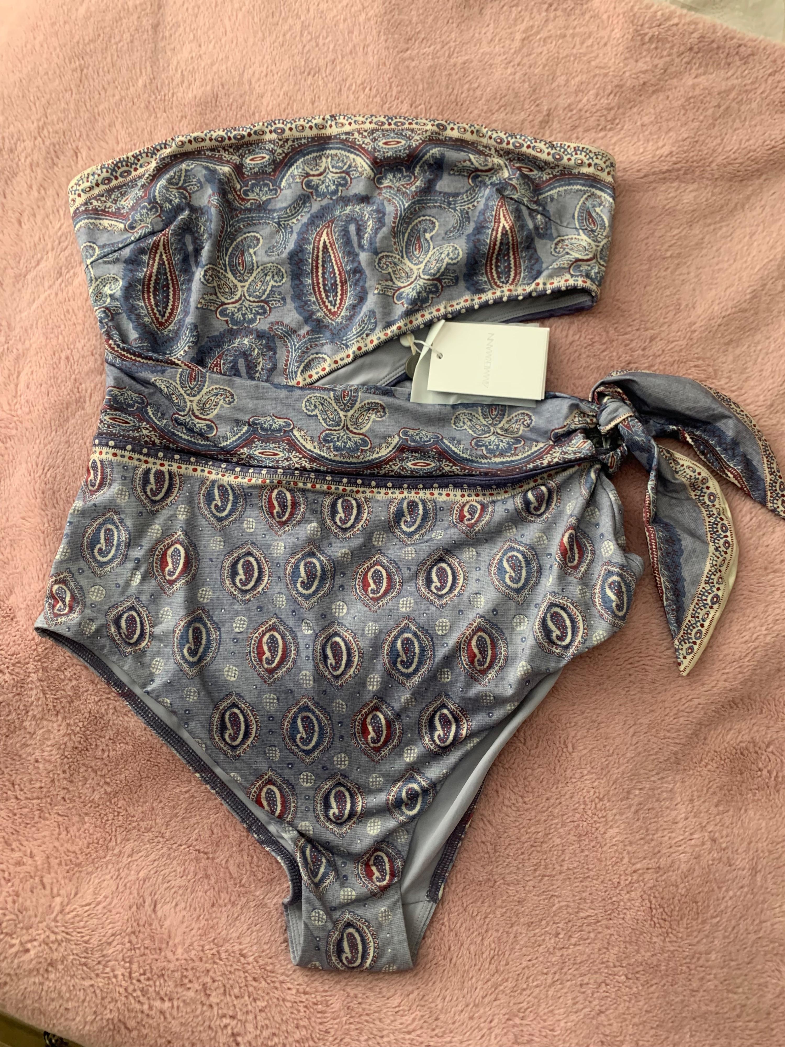 Zimmermann Vitali Scarf Tie One Piece Bathing Suit