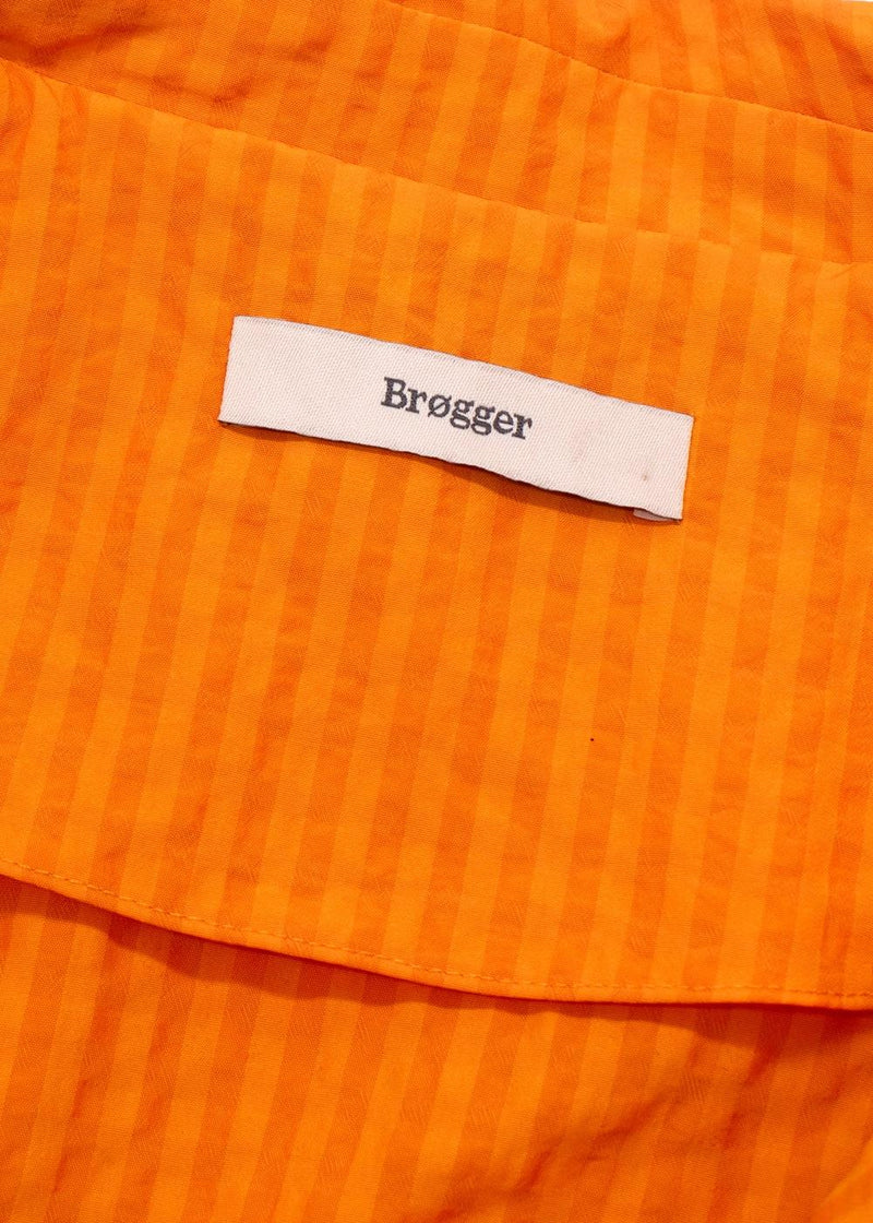 Brogger Orange Sienna Gingham Trench Coat