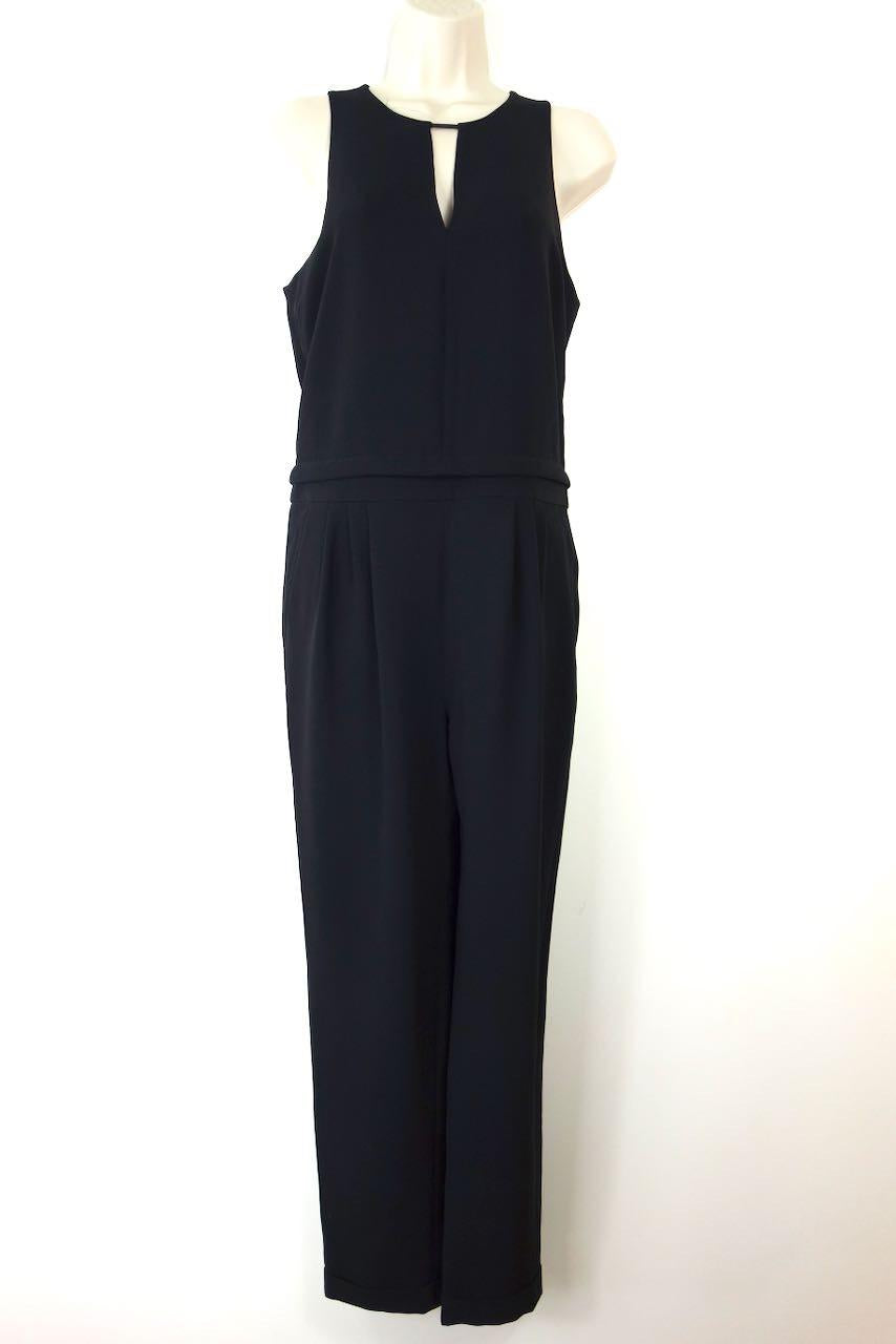 Black crepe keyhole jumpsuit