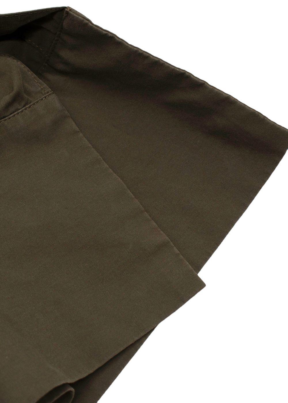 Studio Nicholson Cotton Poplin Olive Midi Dress